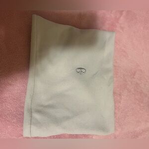 White Fleece neck warmer  with Subtle‎ Logo